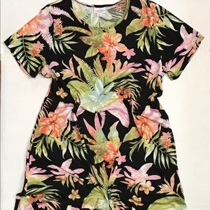 Lularoe Jessie Dress Sz M Tropical Print